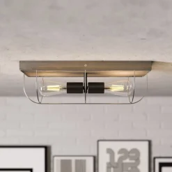 Envostar Neptuna loftslampe, kantet, 2 lys.