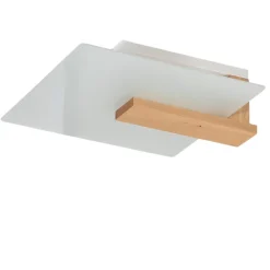 Peach Puff loftlampe med glas, træ^Envostar Outlet