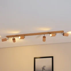 Envostar Loftlamper|Loftlamper>Peach Puff loftspot træ cylinder 6 lk