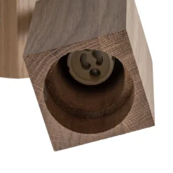 Envostar Peach Puff vægspot træ kvader 1 lyskilde