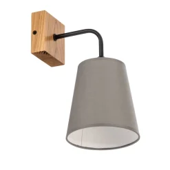 Envostar Risco væglampe 1-lys stofskærm grå