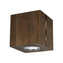 Envostar Tuni downlight, fyrretræ bejdset valnød