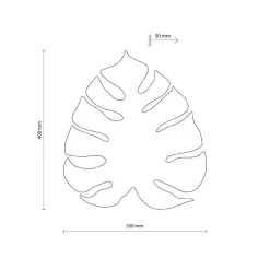 væglampe Folah, bladform, lyst træ, 40 x 35 cm^Envostar Discount