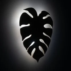 væglampe Folah, bladform, lyst træ, 40 x 35 cm^Envostar Discount