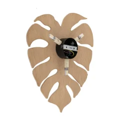 væglampe Folah, bladform, lyst træ, 40 x 35 cm^Envostar Discount