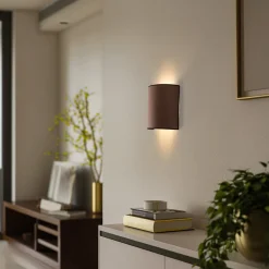 væglampe Idun brun højde 24 cm naturmateriale vegansk^Envostar New