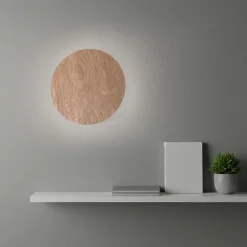 væglampe Rito, lyst træ, Ø 30 cm^Envostar Clearance