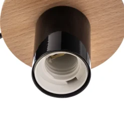 Yorik væglampe, sort/lys træ^Envostar Discount