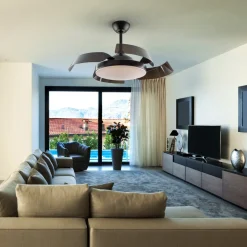 Enzo LED-loftventilator, dæmpbar, CCT, sort^Schuller Valencia New