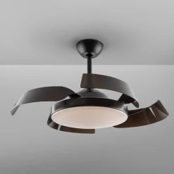 Enzo LED-loftventilator, dæmpbar, CCT, sort^Schuller Valencia New