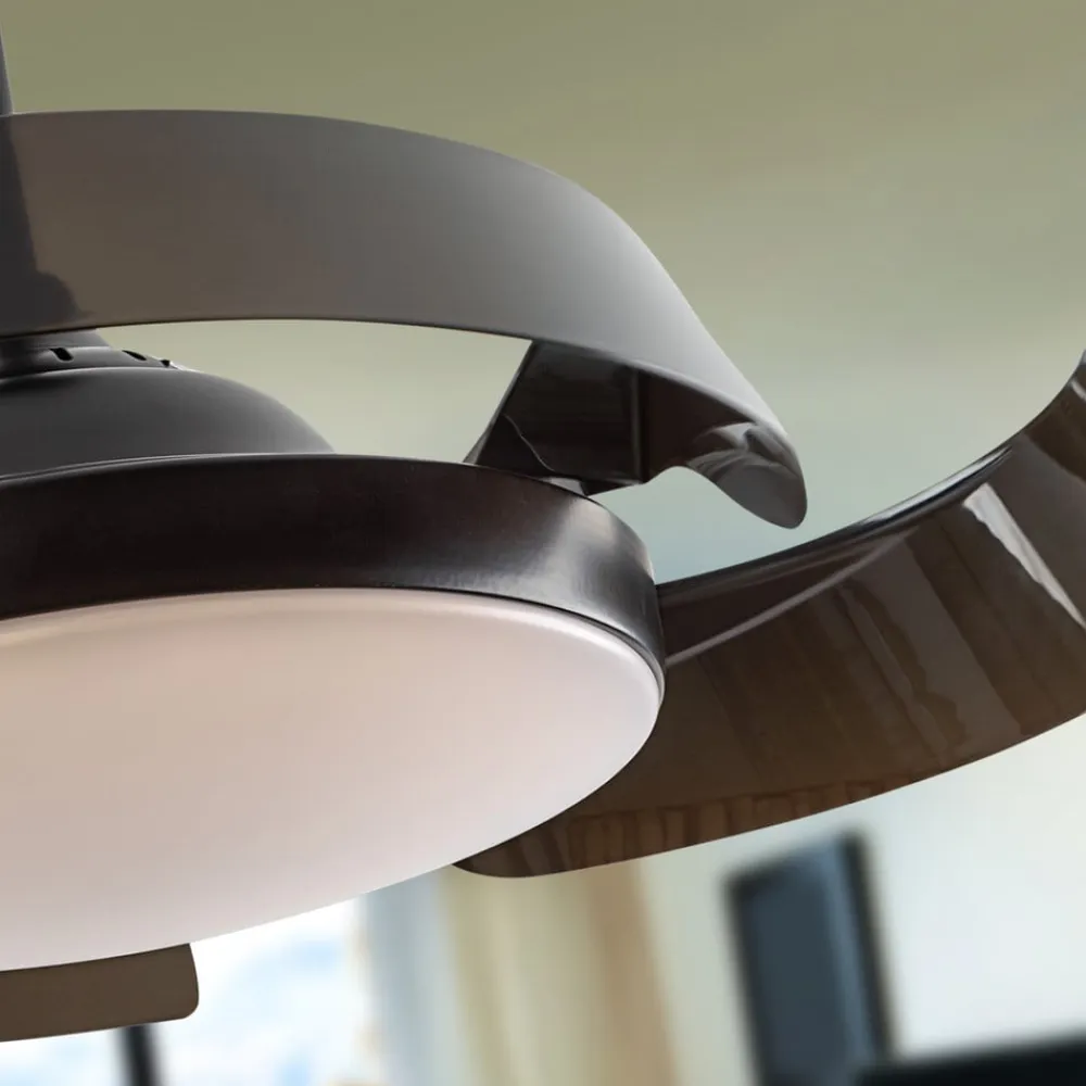 Enzo LED-loftventilator, dæmpbar, CCT, sort^Schuller Valencia New