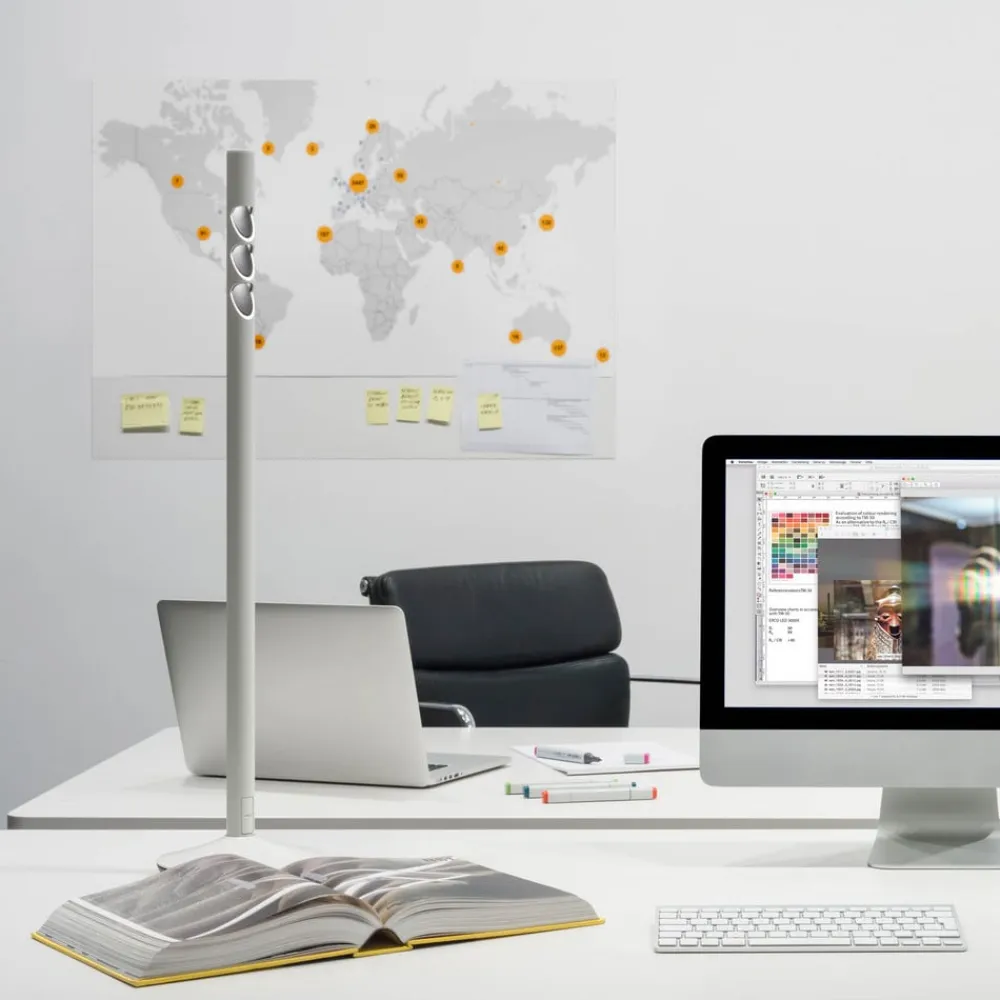 Lucy LED-bordlampe med fod, hvid 930^ERCO Sale