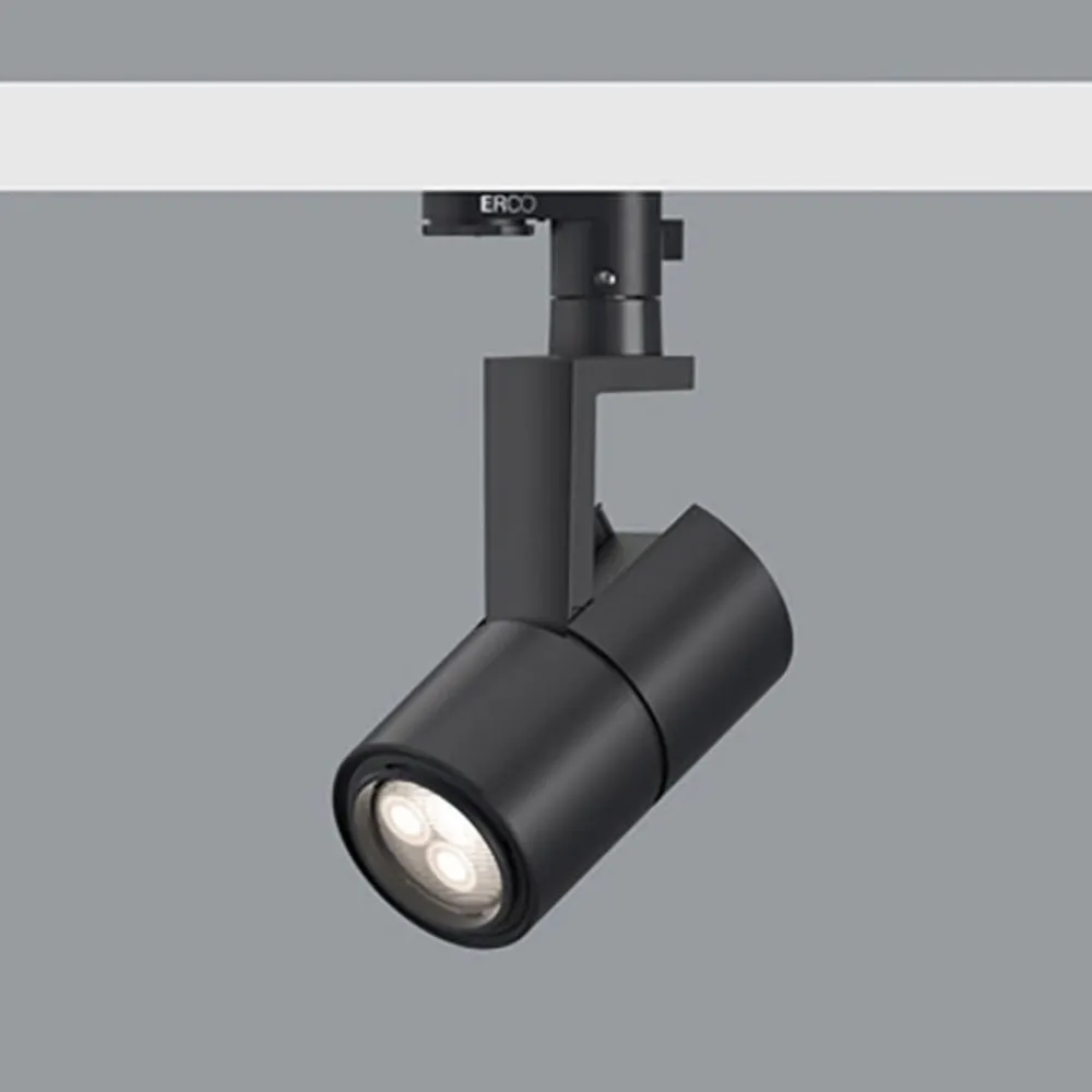 ERCO Skinnesystem>Parscan 230 V spot 6 W wallwash 930 sort