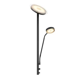 Globo Ernst LED-gulvlampe med flexarm, sort