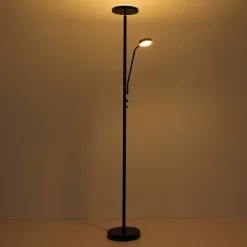 Globo Ernst LED-gulvlampe med flexarm, sort