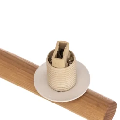 TK Lighting Estera hængelampe, opalglas, træ, 3 lyskilder