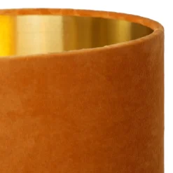 Esterad bordlampe, okker, Ø 24 cm, højde 47 cm, glas^Lucide