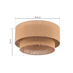 Boho jute loftslampe naturbrun Ø45cm^Euluna Clearance