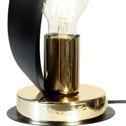 bordlampe Petla, sort/guld, metal, Ø 19 cm^Euluna Best
