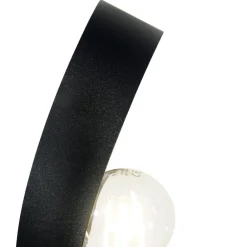 bordlampe Petla, sort/guld, metal, Ø 19 cm^Euluna Best