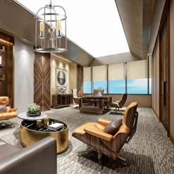 Euluna Constantine lysekrone i stål med 3 lyskilder