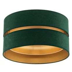 Euluna Duo loftlampe tekstil grøn/guld Ø40cm