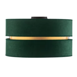 Euluna Duo loftlampe tekstil grøn/guld Ø40cm