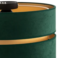 Euluna Duo loftlampe tekstil grøn/guld Ø40cm