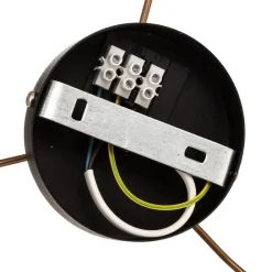 Euluna Duo loftlampe tekstil grøn/guld Ø40cm