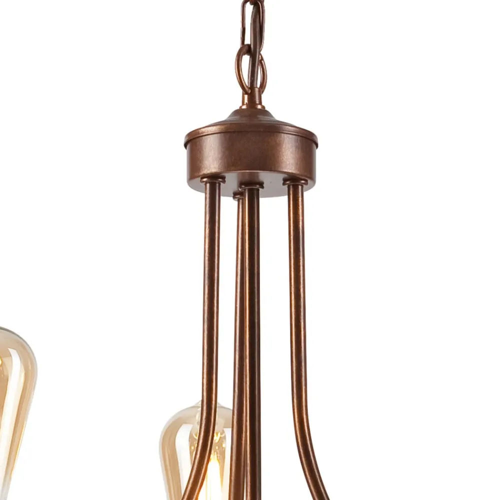 Gina lysekrone i brun, 3 lyskilder^Euluna Clearance