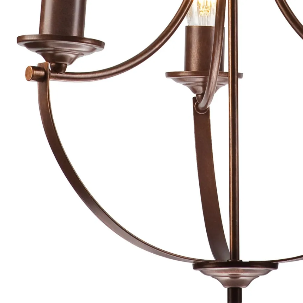 Gina lysekrone i brun, 3 lyskilder^Euluna Clearance