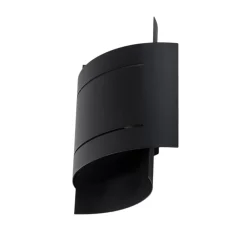 Euluna Isotta væglampe, halvrund, sort