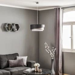 Euluna Kobo hængelampe, grafit/grå/hvid