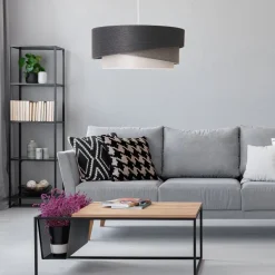 Euluna Kobo hængelampe, grafit/grå/hvid