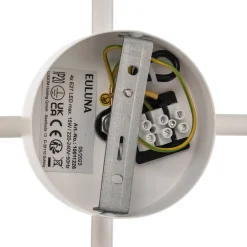 Euluna Lodge loftlampe, 4 lyskilder, jute