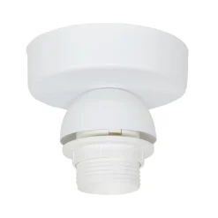 Euluna loftlampe Boho Jute, naturbrun/hvid, Ø 45 cm