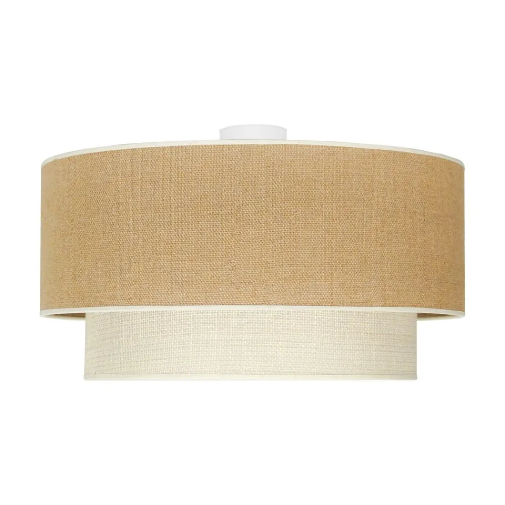 Euluna Loftlamper>loftlampe Boho Jute, naturbrun/hvid, Ø 60 cm
