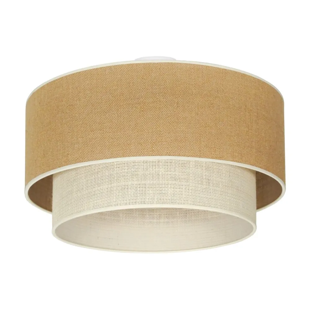 Euluna Loftlamper>loftlampe Boho Jute, naturbrun/hvid, Ø 60 cm