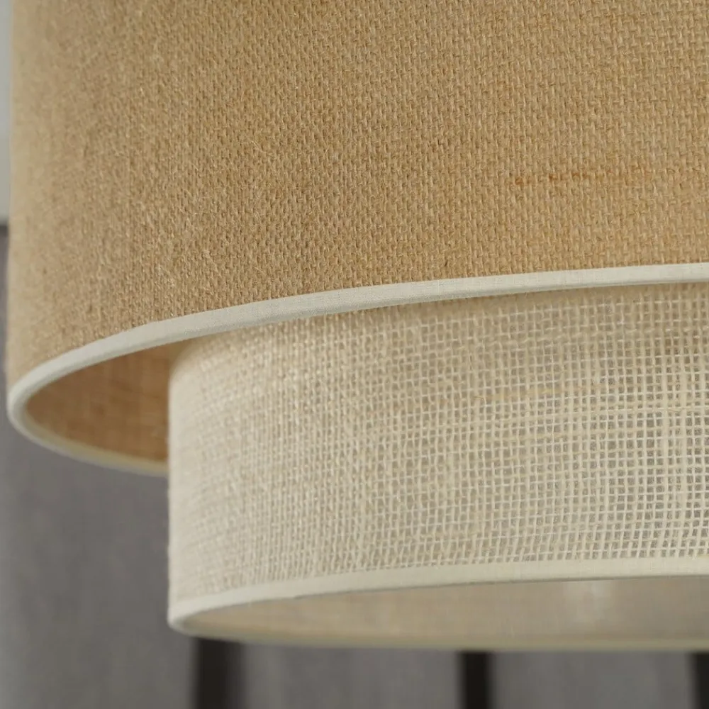 Euluna Loftlamper>loftlampe Boho Jute, naturbrun/hvid, Ø 60 cm