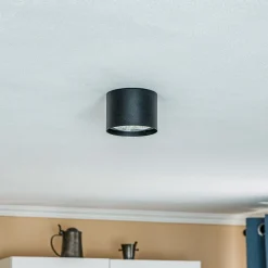 Euluna Loftlamper|Loftlamper>loftspot Chloe, sort, Ø 11,5 cm stift stål