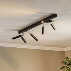 Euluna Nicanor loftspot sort/krom 6 lyskilder