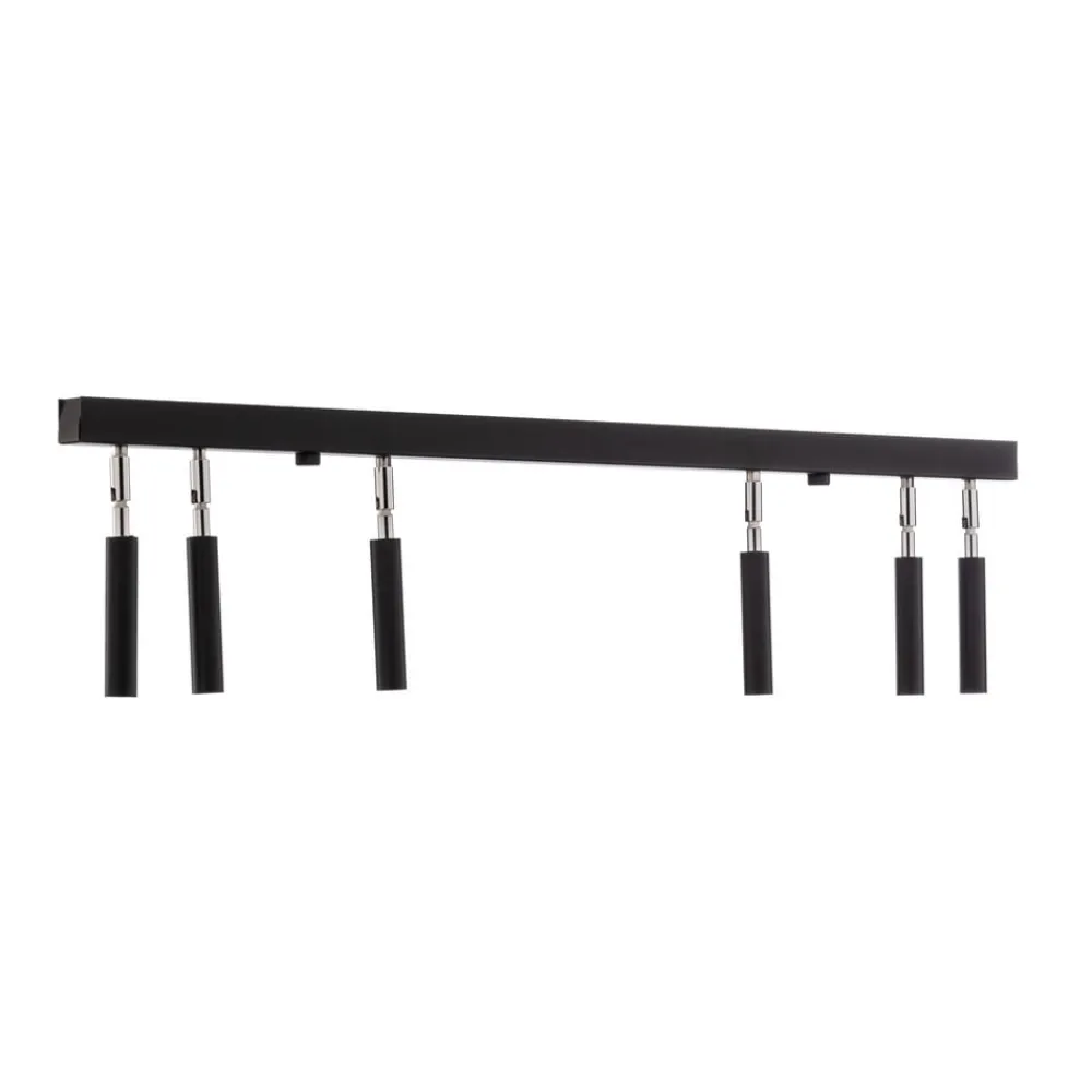 Euluna Nicanor loftspot sort/krom 6 lyskilder