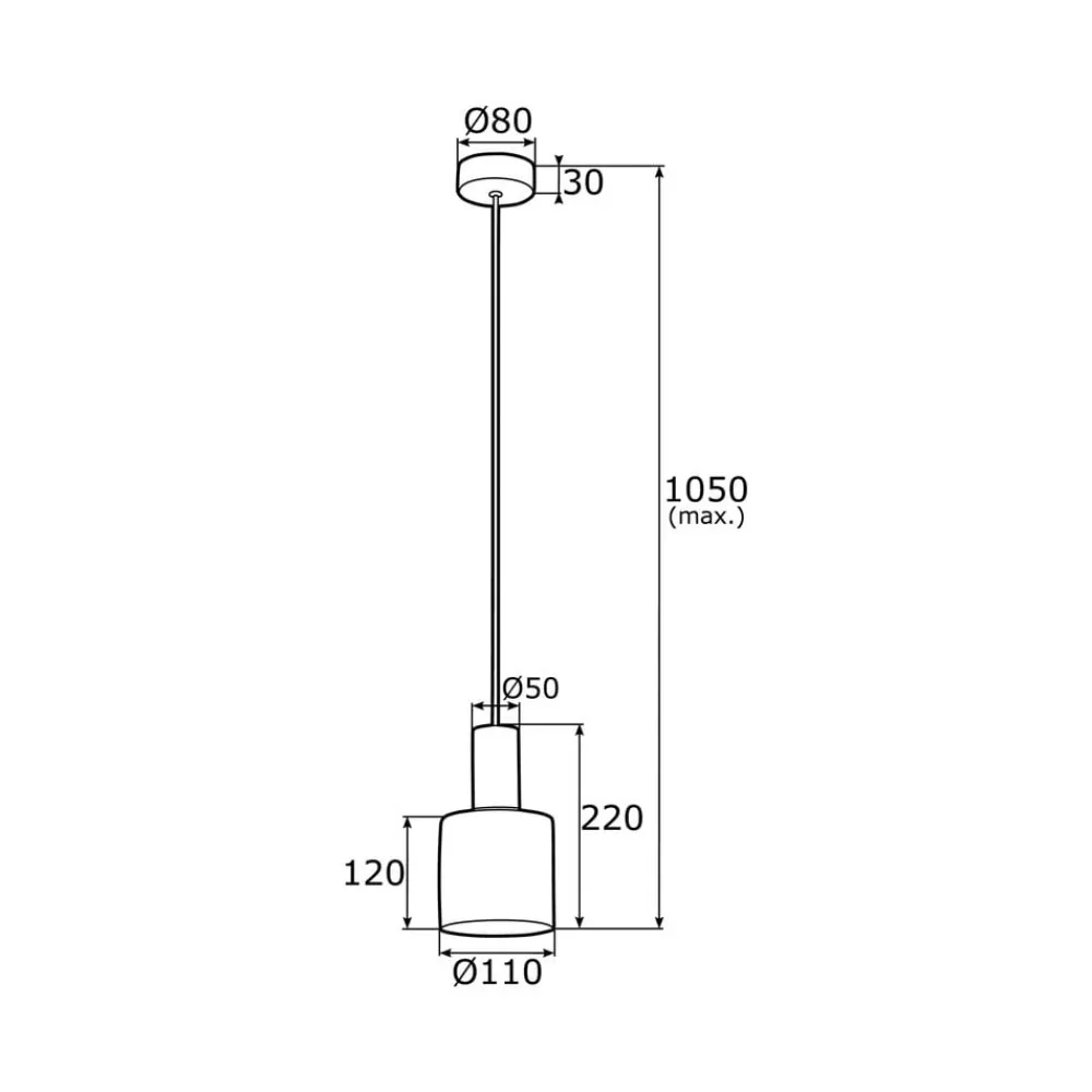 Euluna Pendellamper|Pendellamper>Selma hængelampe, 1 lyskilde, sort, Ø 11 cm
