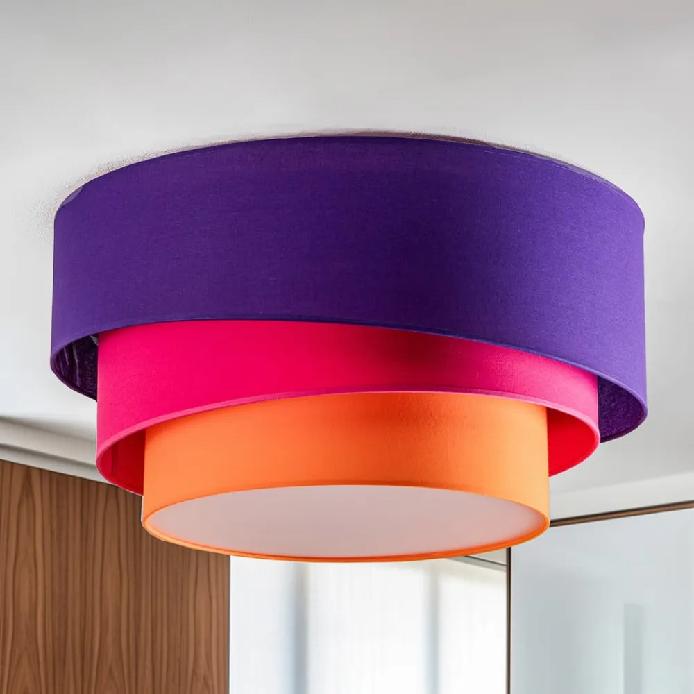 Trio Max tæppe, Ø60cm, violet/pink/orange^Euluna Hot