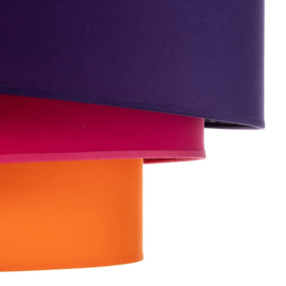 Trio Max tæppe, Ø60cm, violet/pink/orange^Euluna Hot