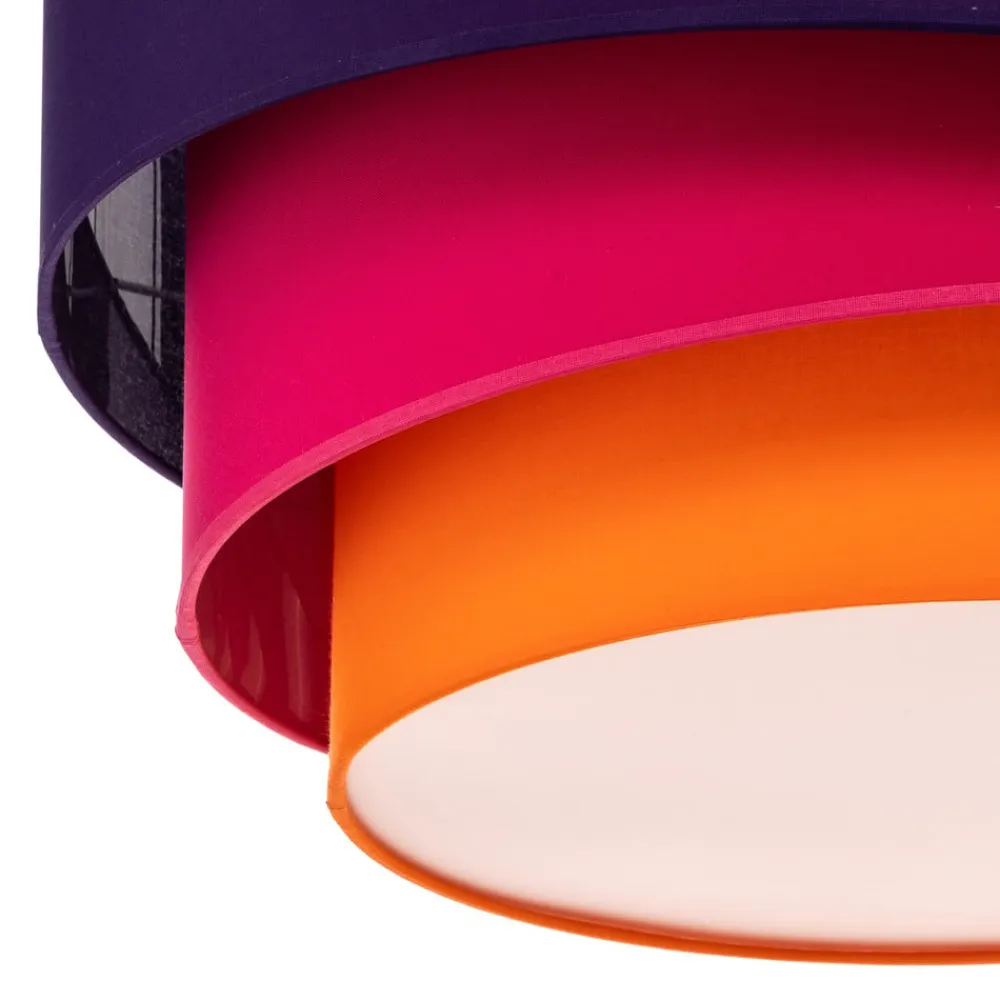 Trio Max tæppe, Ø60cm, violet/pink/orange^Euluna Hot