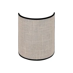 Euluna væglampe jute, hvid/sort, halvrund, højde 24 cm