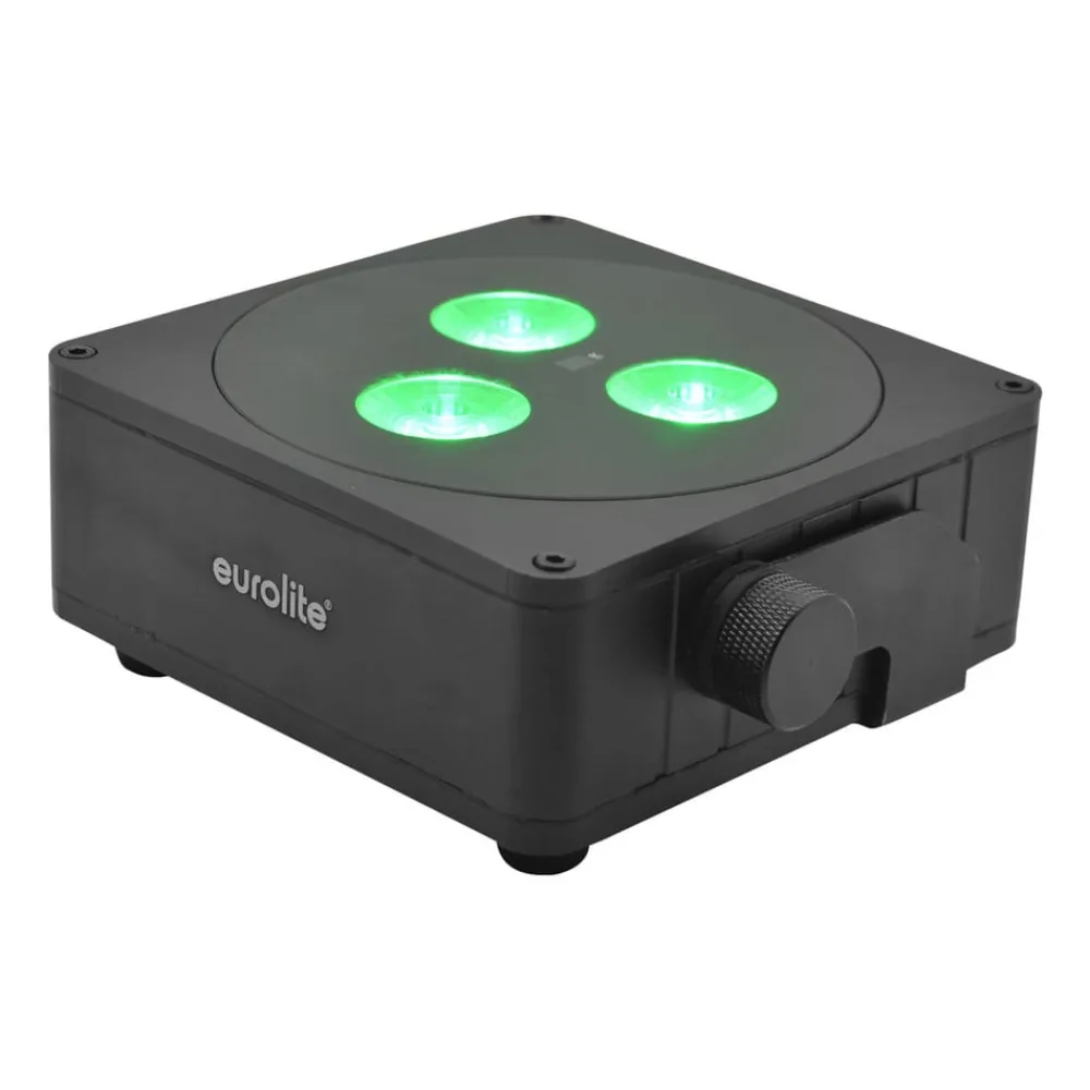 Steinigke Showtechnic Udendørs Loftlamper|Udendørs Spot>EUROLITE Batteri Flad Lampe 3 LED Spot 24W IP65