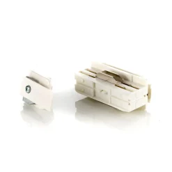 Eutrac Skinnesystem>kontaktblok til installationsskinne, hvid