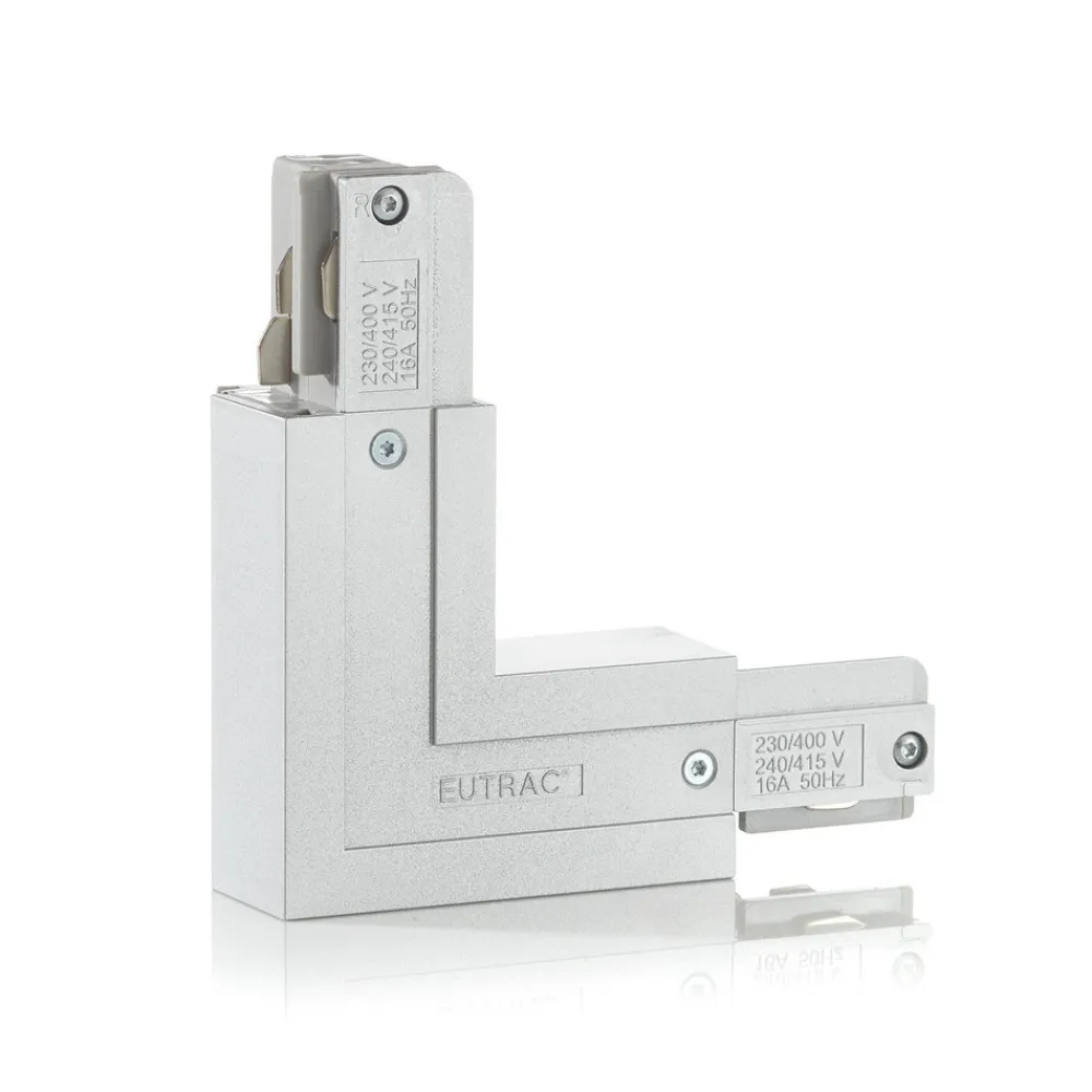 Eutrac Skinnesystem>L-stik beskyttelsesleder indvendigt, sølv